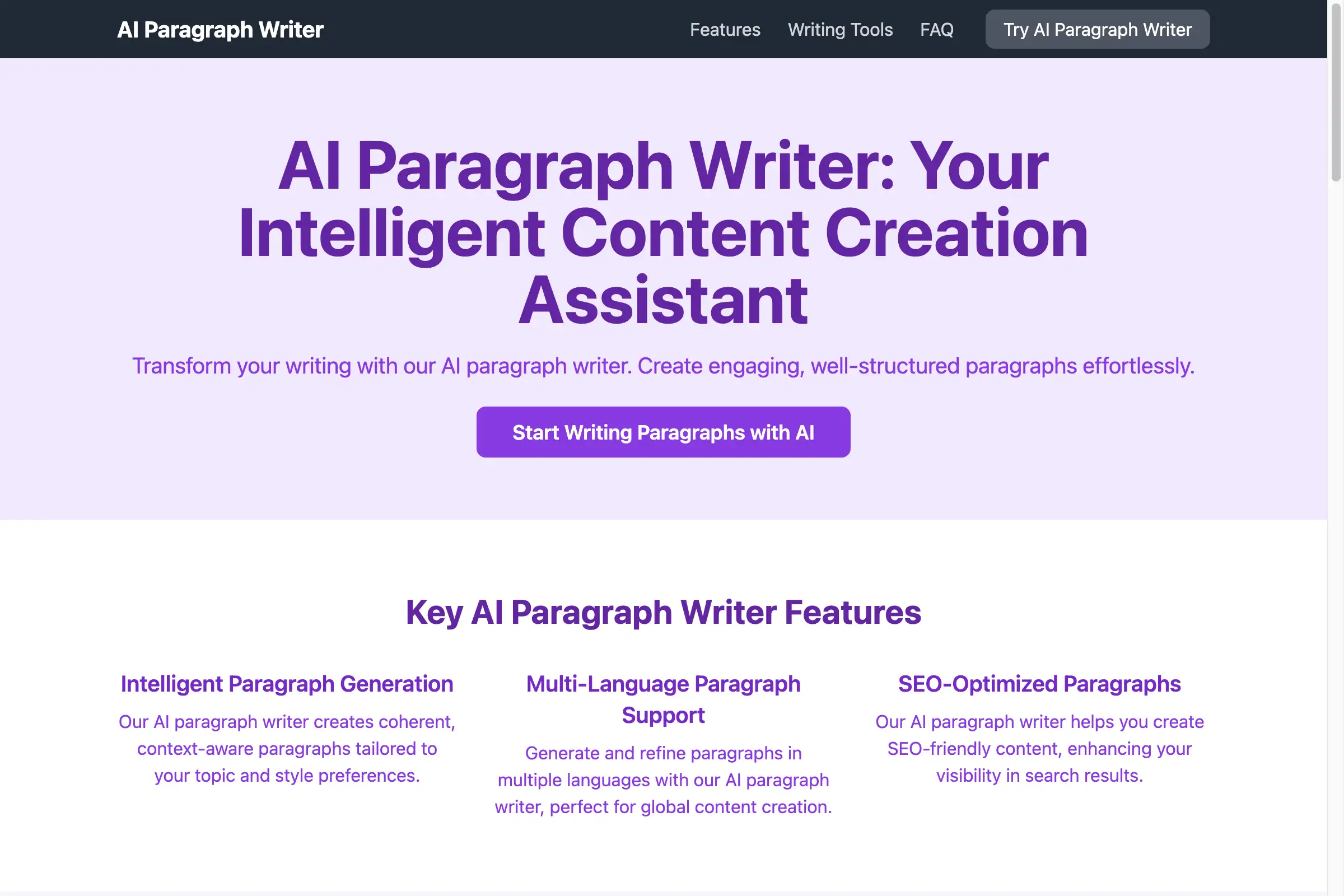 AI Paragraph Writer